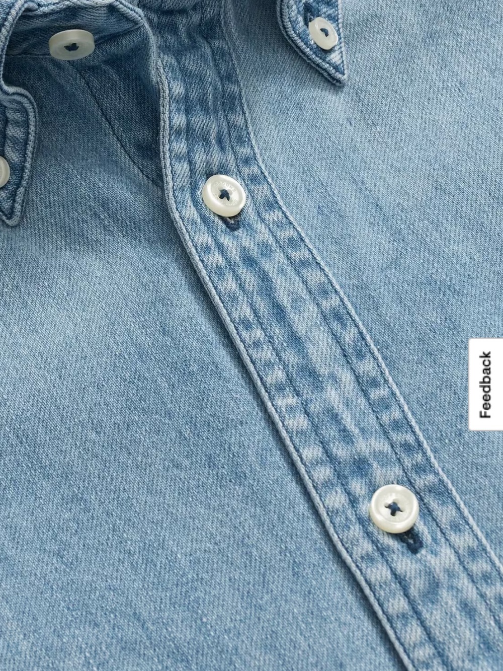 Brooks Brothers Archival Denim Shirt in Cotton Twill, Large (Blue) - Picture 3 of 4